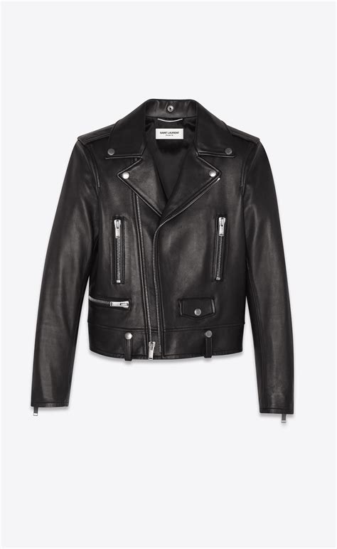 biker jackets ysl|lambskin leather motorcycle jacket.